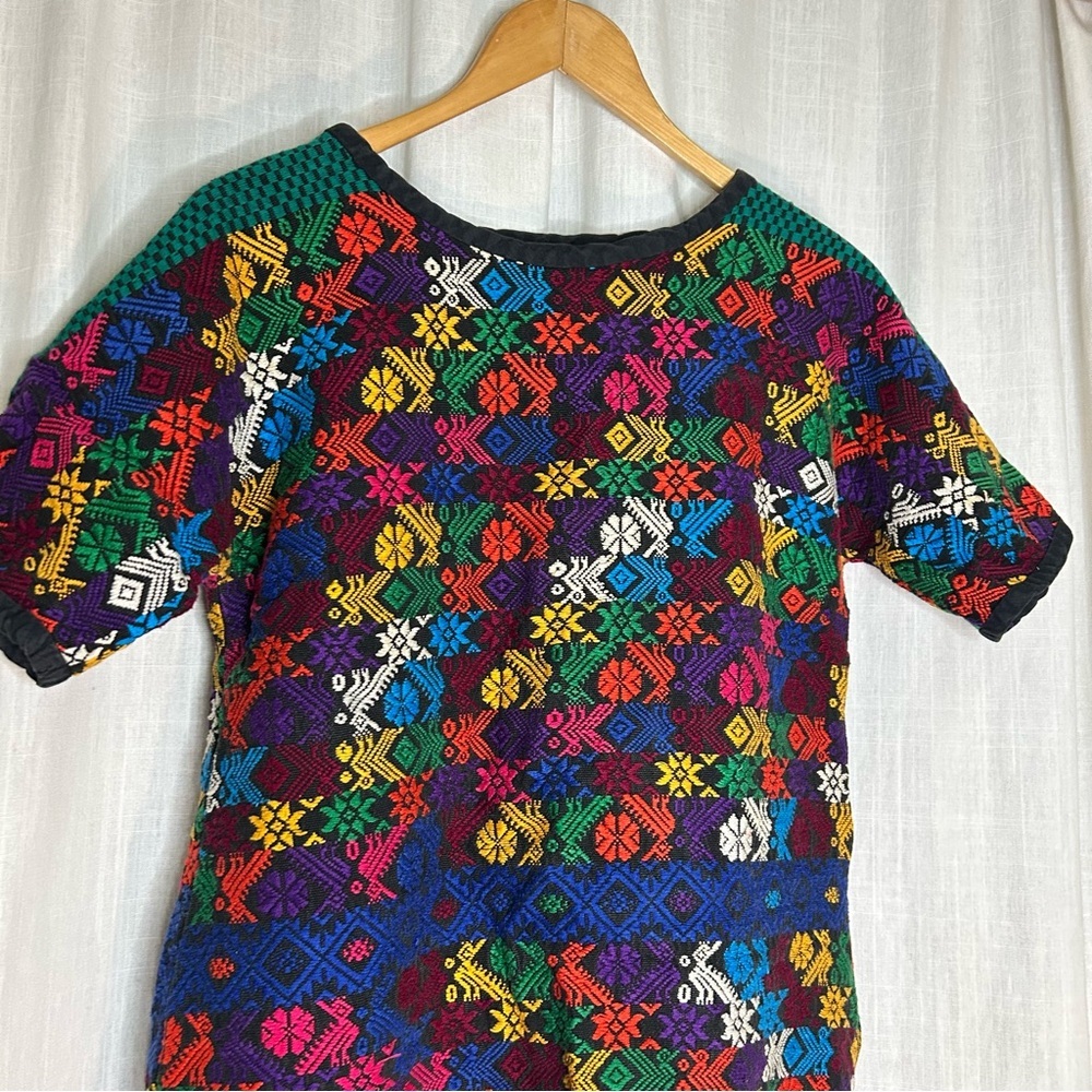 Vintage huipil dress Mexican embroidered size medium - Picture 13 of 13